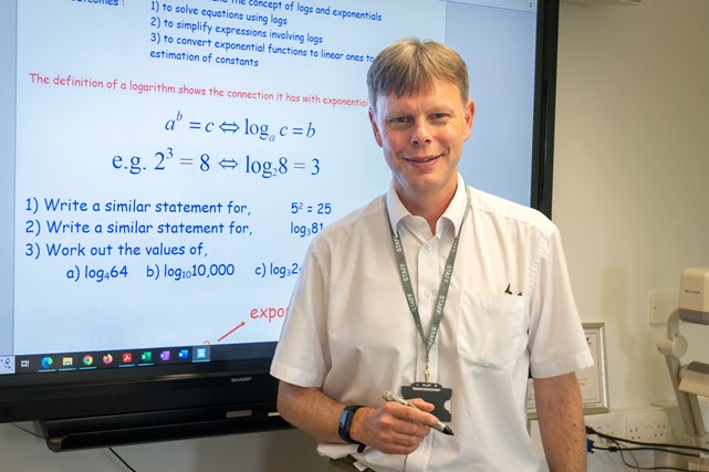 Chris Wilkinson, mathematics module leader in the Newton Program at INTO UEA.