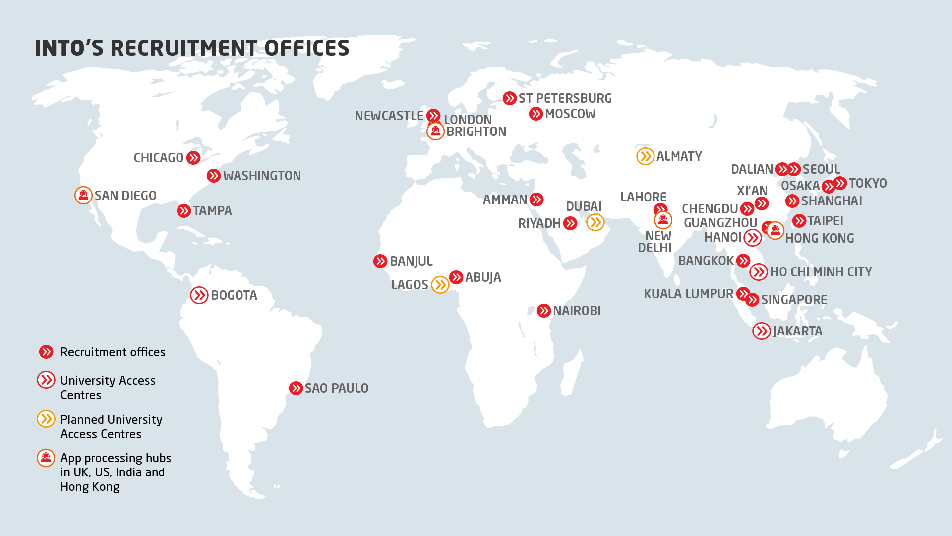 INTO recruitment offices map