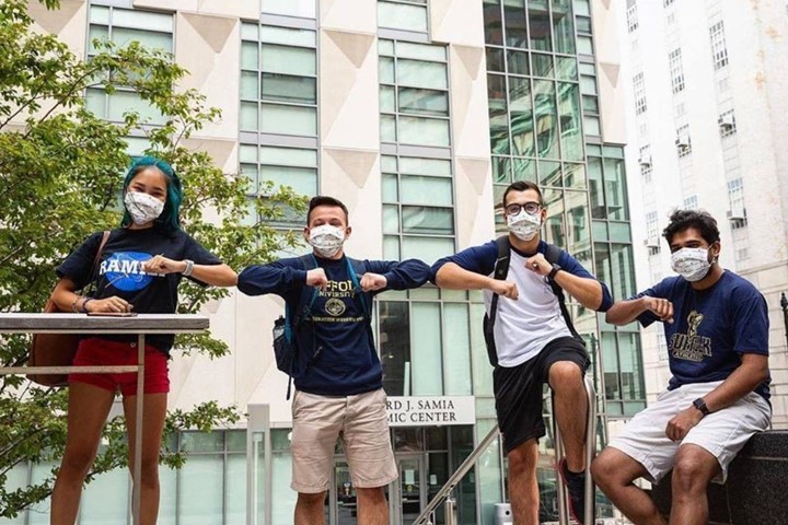 Into Suf Students With Masks