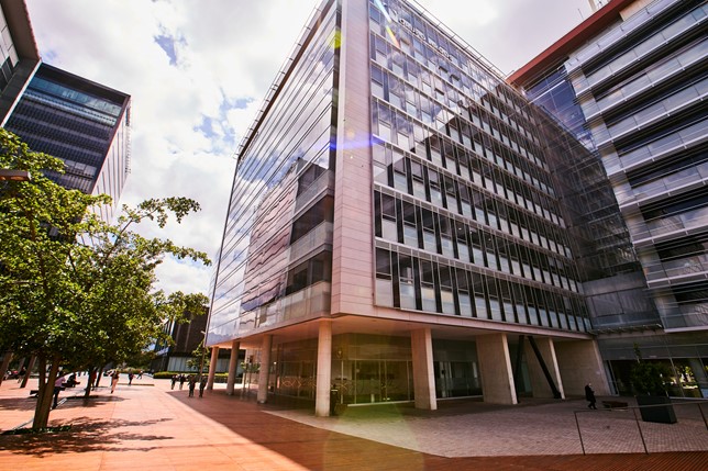 External view of building in Bogotá, Colombia, which houses higher education organizations and INTO's UAC.